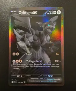 Pokemon TCG Zekrom EX Black Bolt English Card 172/086 S&V - Image 1