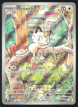 Meowth 106/094 Phantasmal Flames Illustration Rare Pokemon NM - Image 1