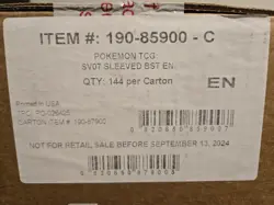 Pokemon TCG SV7 Stellar Crown Sleeved Booster Pack Case 144ct FACTORY SEALED! - Image 1