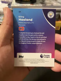 Topps Chrome Premier League 2026 Erling Haaland Base Card - Image 2
