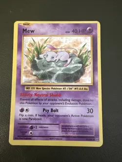 Pokemon TCG Evolutions Mew Holo Rare Card 53/108 Near Mint Condition - Image 1