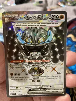 Pokemon TCG Cornerstone Mask Ogerpon EX Twilight Masquerade Holo Card 199/167 - Image 1