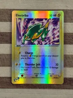 2003 Pokemon TCG Ruby & Sapphire Electrike Reverse Holo E Reader Card 30/109 - Image 1