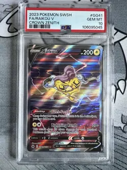 Raikou v Crown Zenith Galarian Gallery Holo Ultra Rare Card GG41/GG70 Psa 10 - Image 1