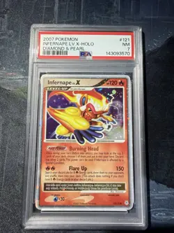 Pokemon TCG Infernape LV.X Holo Rare Card Diamond & Pearl 121/130 PSA 7 - Image 1