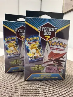 2021 - 2x Pokemon Mystery Box Trading Cards MJ Holding POSSIBLE VINTAGE PACKS! - Image 1