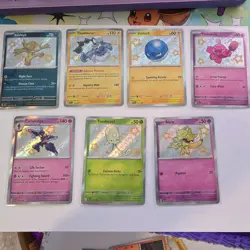 Set of 7 Paldean Fates NM Pokemon Cards - Image 1