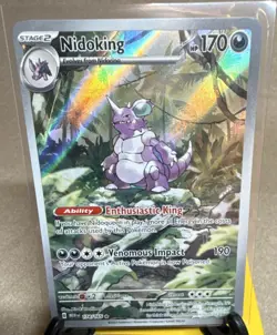 Pokemon Nidoking Illustration Rare Holo 174/165 Sv Scarlet & Violet 151 170HP V… - Image 1