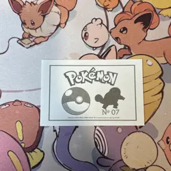 Squirtle #007 - 2022 Pokemon Indigo League Sticker Set (Peru) - Image 2