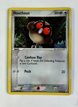 Hoothoot 2005 Pokemon EX Unseen Forces Reverse Holo #59/115 * Light Play - Image 1