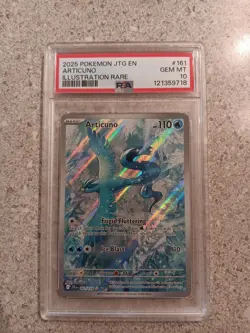 Articuno 2025 Pokemon Journey Together JTG EN #161/159 Illustration Rare PSA 10 - Image 3