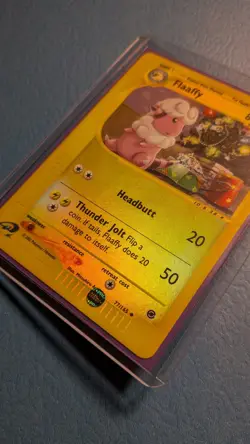 2002 Pokemon Expedition FLAAFFY 77/165 REVERSE HOLO LP e-Reader Vintage - Image 1