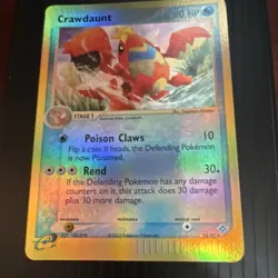 Pokemon Crawdaunt EX Dragon Rare Reverse Holo 13/97 HP80 Stage 1 Card e-reader - Image 1