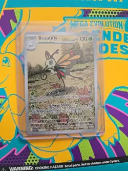 Beautifly 219/217 IR Ascended Heroes Evolution NM English Pokemon TCG pack fresh - Image 1