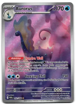 Aurorus 092/088 - 🌊 Perfect Order Illustration Rare Pokemon TCG Holo 🖤 - NM - Image 1