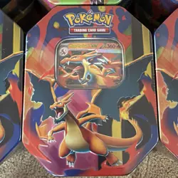 Pokemon TCG: Mega Charizard X & Mega Charizard Y Tins Lot of 8 *SEALED* - Image 3