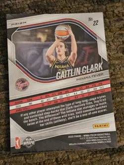 2025 Panini Prizm WNBA #22 Caitlin Clark Blue Velocity Indiana Fever - Image 2
