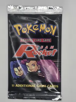 Vintage SEALED Pokemon Team Rocket Booster Pack Unlimited Jesse & James 20.72g - Image 1