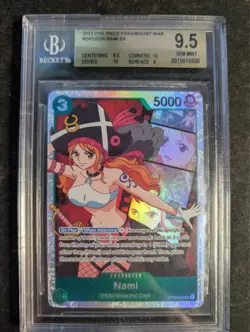 2023 One Piece Nami #OP02-036 SR Paramount War BGS 10 Pristine - Image 1