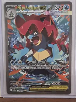 Pokemon TCG Mega Feraligatr EX Full Art Holo Card 274/217 - Image 1