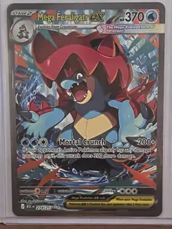 Pokemon TCG Mega Feraligatr EX Full Art Holo Card 274/217 - Image 2
