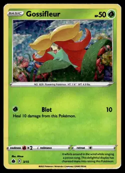 Gossifleur 3/15 Pokemon Card McDonalds 2022 Promos Holo 50 HP Played K25 - Image 1