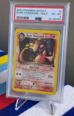 Pokemon TCG Dark Charizard Holo Card 4/82 PSA 6 Team Rocket 2000 WOTC - Image 1