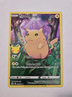 Pokemon Pikachu TCG Celebrations Card 005/025 25th Anniversary Edition Holo - Image 1