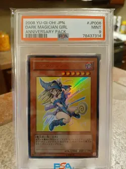 2008 Yugioh Dark Magician Girl PSA 9 Japanese YAP1-JP006 (Case Scuffing/Chip) - Image 1