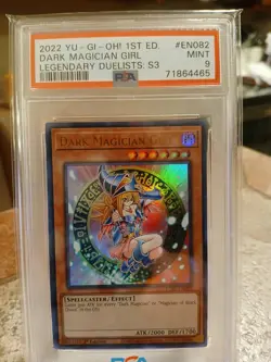 Yugioh TCG Dark Magician Girl PSA 9 LDS3-EN082 1st Edition - Image 1