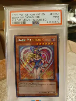 Yugioh Dark Magician Girl PSA 9 MVP1-ENS56 1st Edition Secret Rare Mint - Image 1