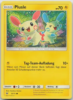 Plusle 33/73 Tomokazu Komiya - Schimmernde Legenden - DE - NM - Pokemon TCG - Image 1