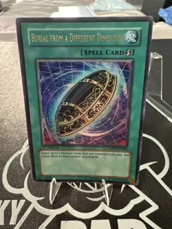 Yugioh Burial from a Different Dimension DP03-EN026 Ultra Rare 1st Edition VLP - Image 1