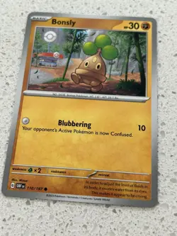 Bonsly 110/197 Pokemon SV03: Obsidian Flames COMMON NM/M Fast Postage - Image 1