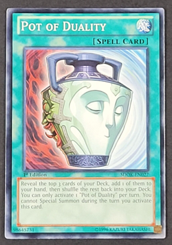 Yugioh TCG - Pot of Duality - SDOK-EN027- 1st Edition - Common - LP - Spell 2013 - Image 1