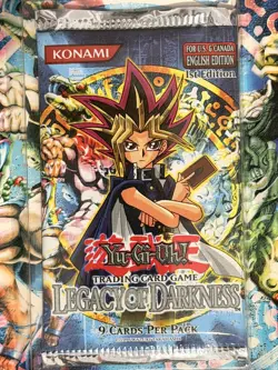 2002 Yugioh Legacy of Darkness 1st Edition Sealed Booster Pack Blister Pack NEW - Image 2