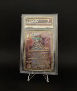 Pokemon 2000 Movie Promo Ancient Mew Cosmos Holo Ace Graded 7 - Image 1