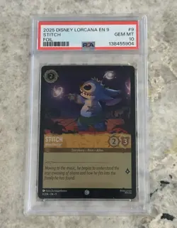 2025 DISNEY LORCANA EN 9-FABLED 9 STITCH - ALIEN DANCER FOIL PSA 10 POP 1 - Image 1