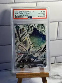 PSA 10 2025 ONE PIECE OP12-037 LEGACY OF THE MASTER DEAD MAN'S GAME ALT ART - Image 1