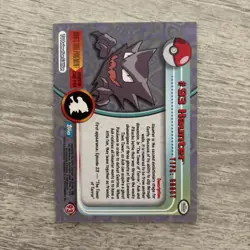 2000 Topps Pokemon TV Animation Edition Series 2 Non Holo #93 Haunter Blue Logo - Image 2