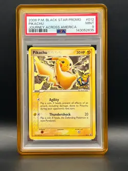Pikachu #012 Black Star Promo 2006 10th Anniversary-Journey Across America-PSA 9 - Image 1