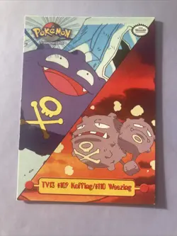 #109 KOFFING #110 WEEZING TV13 - NON-HOLO - TOPPS TV PUZZLE Pokemon CARD - LP/P - Image 4