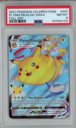PSA 8 Flying Pikachu VMAX 007/025 FA Pokemon Card - Image 1