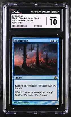 EVACUATION 9th Edition Foil Rare CGC 10 MTG [Nostalgium] - Image 1