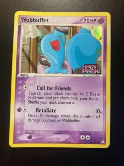Pokemon Card-Wobbuffet -Holo-Holon's Phamtom-56/110-ENG-Stamped-Excellent - Image 1