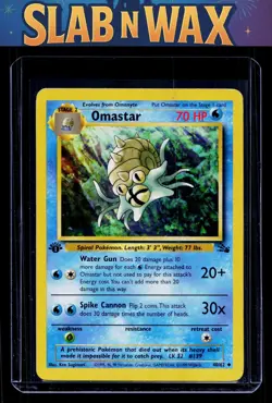 Pokemon tcg Fossil Omastar ( first edition) #40/62 - Image 1