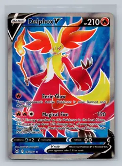 Delphox V Full Art Ultra Rare SWSH11: Lost Origin 173/196 Pokemon - Image 1