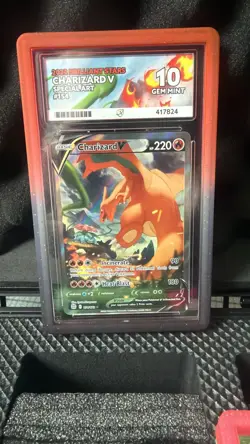 Pokemon TCG Charizard v Alternative Art Ace 10 Brilliant Stars 154/172 +Guard - Image 1