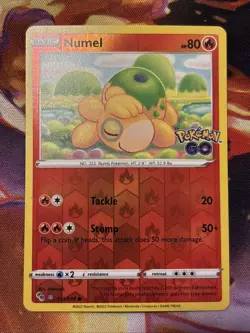 Pokemon Numel ( Peelable Ditto ) Reverse Holofoil 013/078 Pokemon GO - Image 1