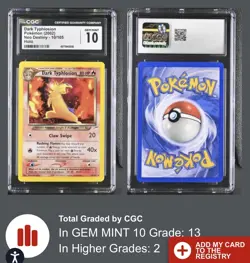 Pokemon Dark Typhlosion Neo Destiny Holo W/ Swirl CGC 10 Pop 13 PSA 10 Pop 78 - Image 3